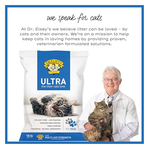 Dr. Elsey's Ultra Unscented Clumping Clay Cat Litter 18 lb Bag - size: 18 lb