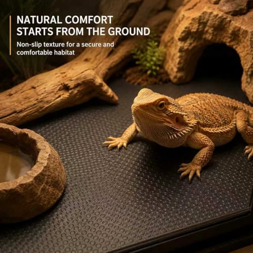 RUNANIA Bearded Dragon Tank Accessories, Reptile Mat Hammock Plants Bridge Jungle Climber Vines Terrarium Decorations for Bearded Dragon Lizard Snake - size: Large