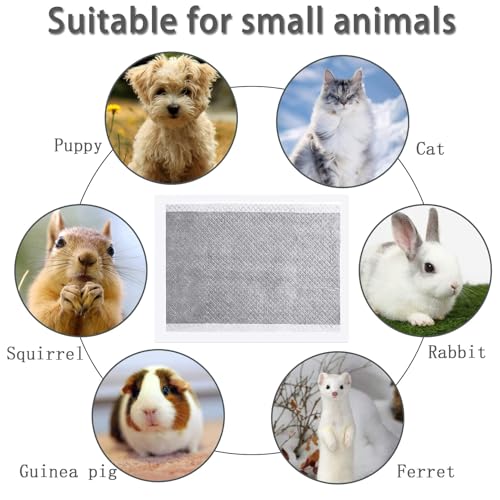 Fhiny 100Pcs Rabbit Pee Pads,18"× 13" Disposable Cage Liner Black Carbon Odor-Control All-Absorb Charcoal Bunny Training Accessories with Quick-Dry Surface for Rabbits Guinea Pigs Small Animals - color: Black, size: S:18"× 13"/100Pcs
