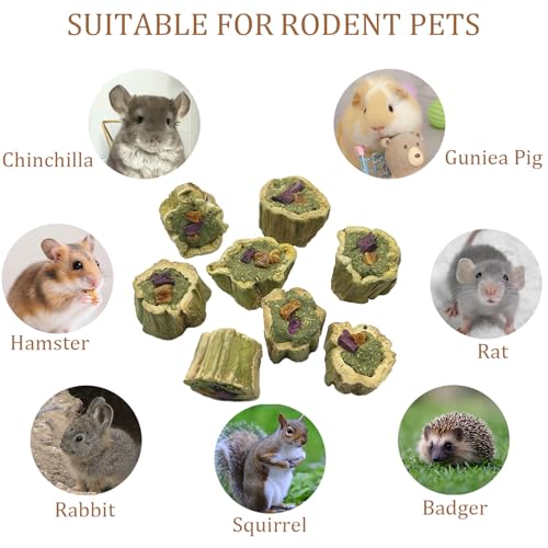 Rabbit Chew Toys for Teeth Guinea Pig Treats Papaya Wood for Bunny (3.5oz) | bunny supplies,rabbit enrichment toys,rabbit stuff,rabbit toys for bunnies boredom,for bunny guinea pig chinchilla Hamster - size: 3.5oz（A）