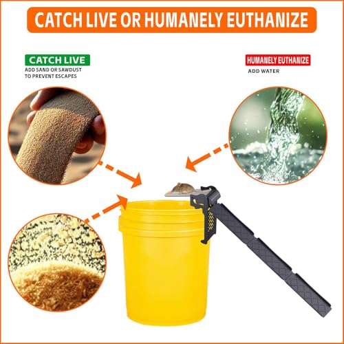 Walk The Plank Mouse Trap for 5 Gallon Bucket, Auto Reset 1 Pack | Continuous multi-catch system with instant auto-reset plank, high sensitivity trigger, fits standard 5-gallon buckets easily - style: 1 Pack
