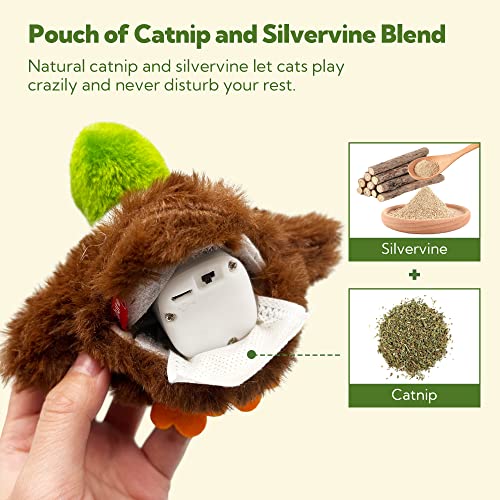 Flapping Cat Toy, Motion Activated Duck with Catnip, 3 Modes & USB Rechargeable, Machine Washable Interactive Toy for Indoor Cats - style: Mallard