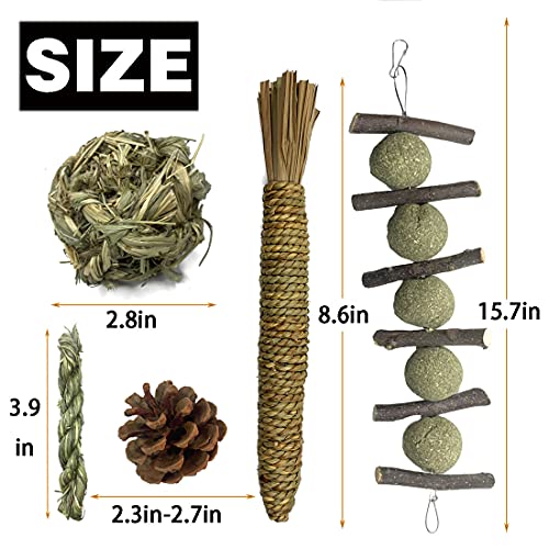 Hamiledyi Rabbit Seagrass Mat Bunny Chew Toys for Teeth Hanging Activity Mat Rabbit Enrichment Activity Mat Small Animal Toys for Hamster Guinea Pigs Gerbil Birds - color: B