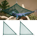 2Pcs Reptile Hammock - Breathable Mesh Bearded Dragon Hammock | Lizard Tank Accessories Triangle Geckos Hammocks for Bearded Dragons Snakes Axolotls(Green)