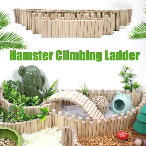 Pet Hamster Ladder Bridge Bendable Climbing Toy Suspension Ladder for Small Pets Gerbil Mice Chinchilla Habitat Décor(30cm-6CM) - size: 30cm, style: 6CM