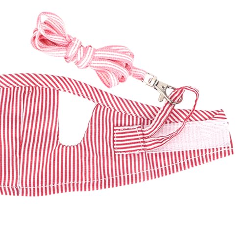 Squirrel Vest Harness Small Pet Harness and Leash Set Soft Adjustable Outdoor Walking Vest for Guinea Pig Chinchilla Ferret Rabbit S Red