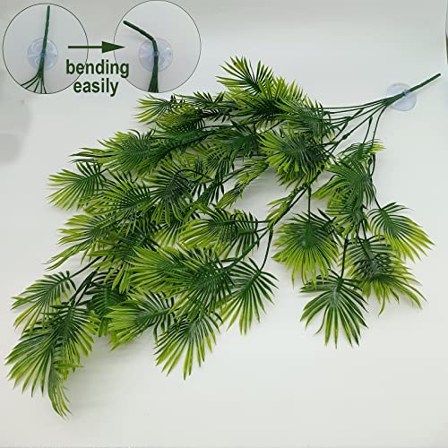 Reptile Plant for Bearded Dragon Tank Accessories, Terrarium Plant Artificial Decor for Snake Cage, Fake Plant for Leopard Gecko Habitat, Lizard Chameleon Ball Pythons (Group E) - color: Group E