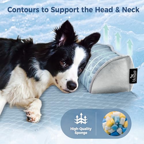 X-Large Cooling Dog Bed Mat - 45 x 37 inch Waterproof Couch Cover for Dogs Washable, Non-Slip Bottom Self Cooling Mat for Dogs, Durable & Non-Gel, Dog Couch Bed for Sofa Floor Car, Light Blue - color: Light Blue, size: 45"L x 37"W x 5"Th