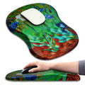 Hokafenle Ergonomic Mouse Pad Wrist Support with Massage Design, Wrist Rest Pain Relief Mousepad with Memory Foam&Non-Slip PU Base, Mouse Pads for Wireless Mouse & Desk(12x8 inch,Vangogh Iris Flower) - color: HK033-Van Gogh Iris Flower