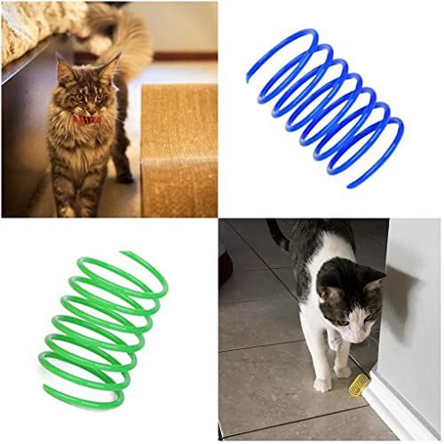 Andiker Cat Spring Toy, 12 Pc Colorful Cat Kicker Toys Interactive Cat Toys for Indoor Cats Swatting, Biting, Hunting to Kill Time and Keep Fit