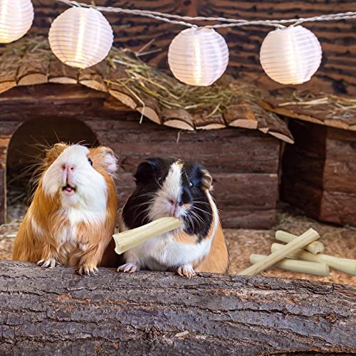 Niteangel Sweet Bamboo Chew Toys: Natural Herbal Flavor & No Additives | Helps Alleviate Teeth Grinding & Reduces Boredom - Fun Safe Snack Treats for Chinchilla Guinea Pig Rabbit and Other Small Pet
