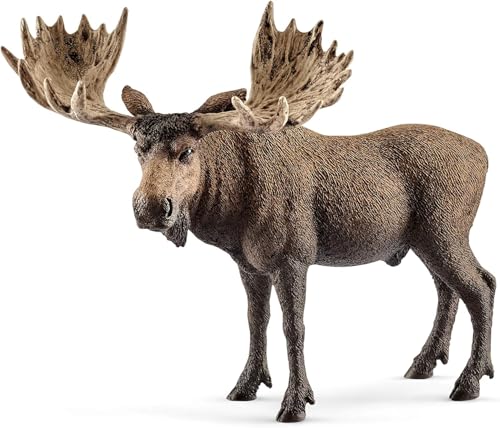 Schleich Wild Life - 5PC North American Animal Figurine Bundle - Realistic Moose, Wolf, Fox, Alligator, and Grizzly Bear Figures - Educational Toys for Kids for Screen-Free Play - 3+ | 77417 | Wild Animal Figurine, Realistic Animal Toys, Safari Toy for Bo