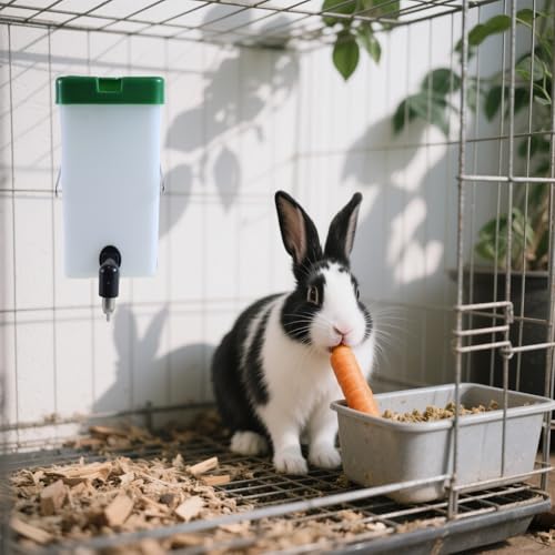 2Pack Rabbit Water Bottle for Cage, 32oz Small Animal Water Dispenser Water Bottle for Small Pet/Bunny/Ferret/Hamster/Guinea Pig/Rabbit/Chinchilla/Mouse/Rat/Gerbil (Clear, 2 Pack 32 Ounce) - size: 2 Pack 32 Ounce