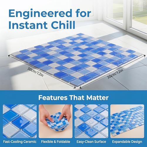 Mosaic Ice Mat for Hamsters, Rabbits and Small Pets, Summer Cooling Pad, Temperature Reducing Pet Mat