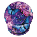Mouse Pad with Wrist Support, Ergonomic Mouse Pad with Memory Foam Wrist Rest Cushion, Non-Slip Rubber Base Gaming Mice Pad for Home Office Computer Laptop, Butterfly Flowers - color: M29-Butterfly flowers