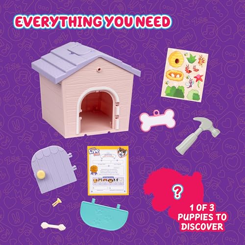 Little Live Pets My Puppy's Home Mini Playset, Pink, Play Dog with Building Dog House Toys, Customizable Puppy Plush Toy for Kids of Ages 5+ - style: Pink & Purple Home