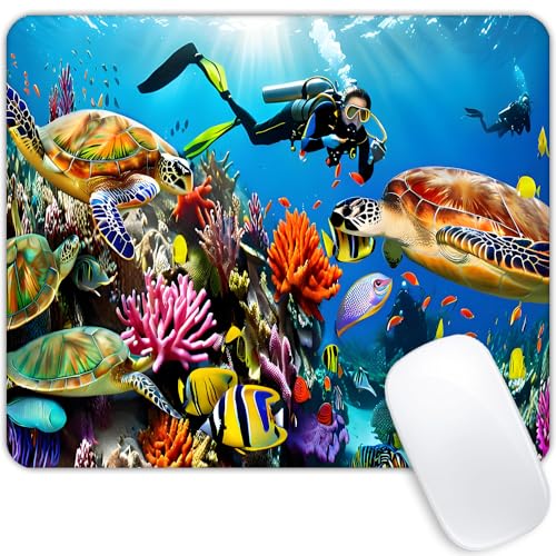 Marine Turtle Mouse pad Customized Mousepad Non-Slip Rubber Base Mouse Pads for Computers Laptop Office Desk Accessories Mouse pad - color: Marine turtle