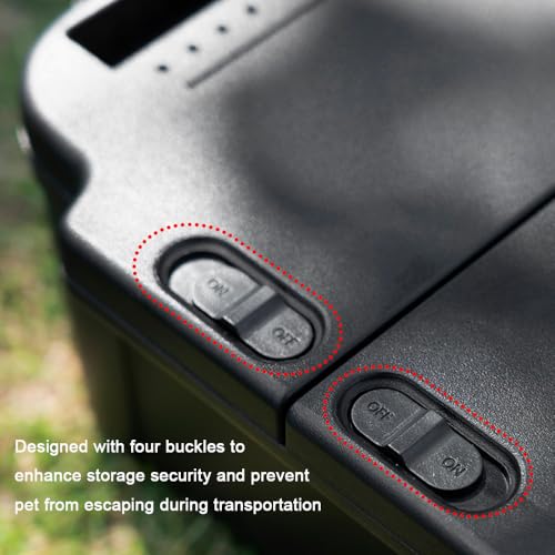 Portable Reptile Cage Carrier Tank with Handle Reptile Transport Container Terrarium Box Habitat Cage Pet Houses for Turtle, Gecko, Bearded Dragon, Lizard, Frog, Snake, Spider