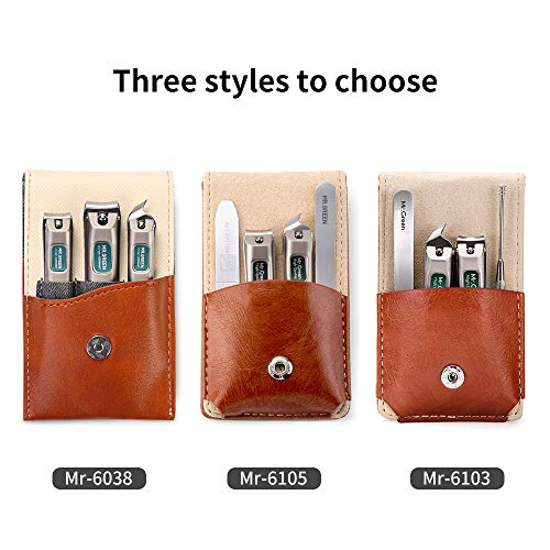MR.GREEN 3 pcs Nail Clippers Set Stainless Steel Nail Clippers & Slant EDG Toenail Clipper Cutter for Men and Women - color: Mr-6038