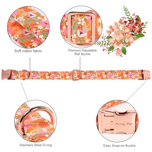 ARING PET Fall Dog Collar with Bow, Cute Daisy Floral Pet Collars with Quick Release Buckle for Puppy Small Medium Large Girl Boy Dogs-XS - color: Floral, size: X-Small (Pack of 1)