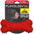 Playology Puppy Teething Bone Dog Chew Toy - Jumbo, Beef Scent | Great For Puppies and Young Dogs, Teeting Nubs Soothe Gums, Durable Rubber, Large Breed - size: Jumbo, style: Beef