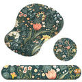 Ergonomic Mouse Pad with Wrist Rest and Keyboard Wrist Rest, Gel Mousepad | Wrist Rest for Computer Keyboard, Pain Relief, Non-Slip PU Base, Mouse Pad Wrist Support for Gaming, Office, Green Flower - color: Green Flower