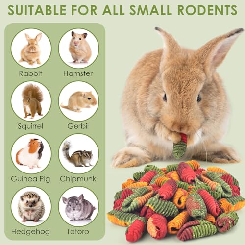 ERKOON Chinchilla Treats, Timothy Grass Chew Toys for Teeth for Rabbit Guinea Pig Gerbil Rat Dwarf Hamster (Large Size-1 Pack) - size: 7 Ounce (Pack of 1)