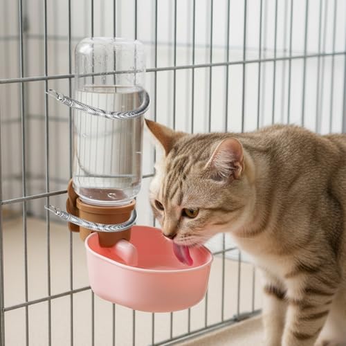 10Pcs Extension Spring with 2 Clips, Spring Clips for Rabbit Water Bottles, Wire Cage Clip for Small Pet Water Bottle