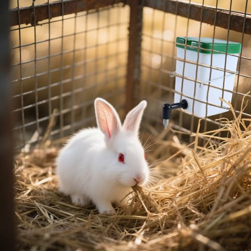 No-Drip Rabbit Water Bottle for Cage, 2Pack 16oz Small Animal Water Dispenser Water Bottle for Small Pet/Bunny/Ferret/Hamster/Guinea Pig/Rabbit/Chinchilla/Mouse (Clear, 16 Ounce) - size: 16 Ounce