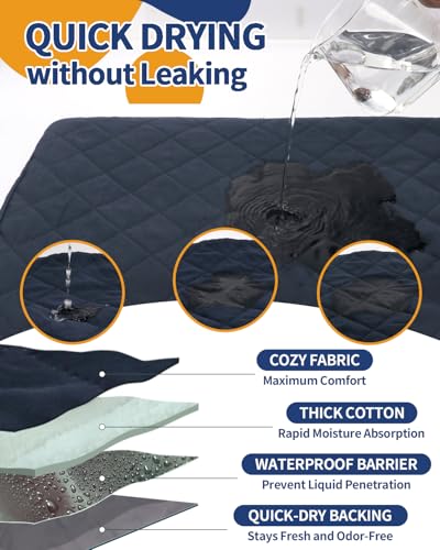 C-LIGHT Ferret Cage Liner, for Ferret Nation & Critter Nation Cage, 4-Layer | Absorbent Cotton with Ultrasonic Welding. Anti-Leak & Odor Control. Fits Chinchilla & Small Animal Cage Accessories. - size: Double Unit Combo