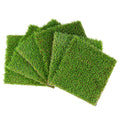 GLOBREEN Artificial Grass Squares Placemats Green Easter Table Centerpiece Decor Golf Theme Party, Birthday, Baby Shower, Dining, 12" x 12", 6 Pack - size: 12" x 12"/6PCS