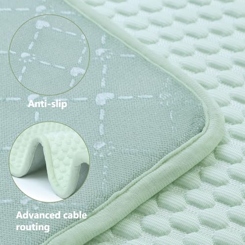 SOMOYA Cooling Mat for Dogs Non-Slip Arc-Chill Pads | Cooling Pad for Dogs Q-Max 0.45 Foldable Washable Absorbs Pet Heat Fast Suit for Indoor Outdoor Summer Use for Cats Dogs - color: Green, size: Medium (29.5x18.8 IN)