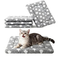 Dog Crate Mat, 4 Piece Reversible Pet Bed, Polyester, Machine Washable, Small Dogs & Cats, Rectangular (Gray Star, 18" L x 14" W x 1.5Th) - color: Grey Star-4pcs, size: 18"L x 14"W x 1.5"Th