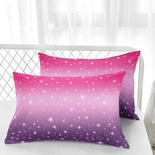 Nttopship Pink Purple Glitter Comforter Set Twin Size 3 Pieces Bed in A Bag for Teen Girls,Pink Violet Gradient Bedding Set,Rainbow Colorful Tie Dye Bedroom with 1 Comforter and 2 Pillowcases - color: 3d Colorful, size: Twin