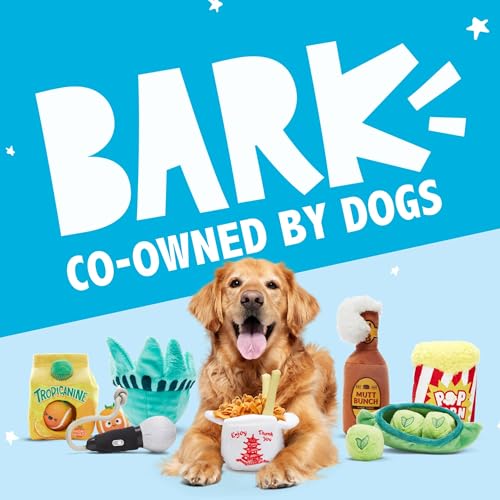 BarkBox Barker's Dozen Donuts 4-in-1 Interactive Plush Dog Toy | Squeaky Dog Toys with Crinkle Box - For Small Dogs and Puppies - color: Donuts
