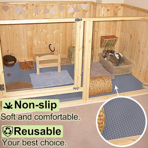 Washable Guinea Pig Bedding Cage Liner Waterproof Rabbit Bedding, Easily Cut to Suit Cage and Reusable Pads for Guinea Pigs, Rabbits, Hamsters, Gerbils, and Chinchillas,18"×79" 1pcs, Grey Mat - color: 1 PCS Grey 18"×79"