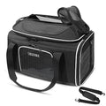 Top-Expandable Small Pet Carrier 18"x13"x9.5" Airline Approved | for Southwest Airlines, Lockable Safety Zippers and Anti-Scratch Mesh, Soft-Sided, Pets Under 10 Lbs, Black - color: Black, size: 18.0"L x 13.0"W x 9.5"H
