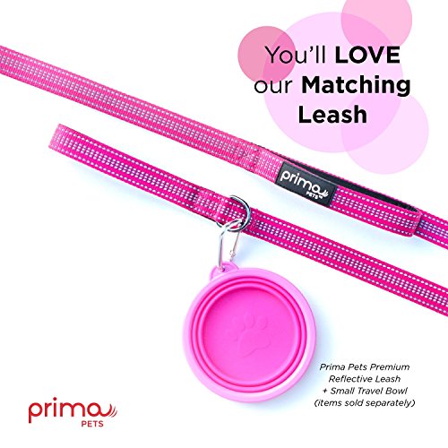 Prima Pet Expandable/Collapsible Silicone Food & Water Travel Bowl with Clip for Small & Medium Dog and Cat, Size: 1.5 Cups (5.1 Inch Diameter Bowl) (Pink) - color: PINK, size: SMALL (1.5 CUPS)