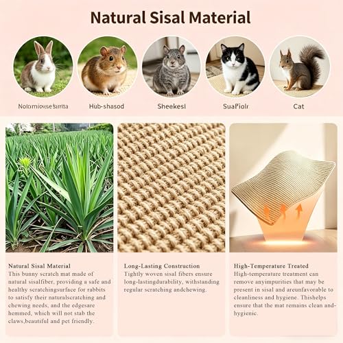 Rabbit Cooling Mat 2 Pack 30x45cm, Breathable Small Pet Summer Pad | Rabbit Cooling Mat 2 Pack 30x45cm,Breathable Cage Pad with Carrot Chew Toy for Rabbits,Guinea Pigs & Hamsters - size: 30x45cm