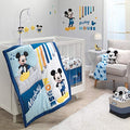 Lambs & Ivy Disney Baby Forever Mickey Mouse 3-Piece Blue Crib Bedding Set - color: Forever Mickey Mouse