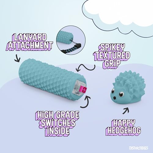 Hedgy - The Hedgehog Sensory Pain Stim Fidget Clicker, Spike Textured for Stress Relief, Focus and Concentration (Blue) - color: Blue