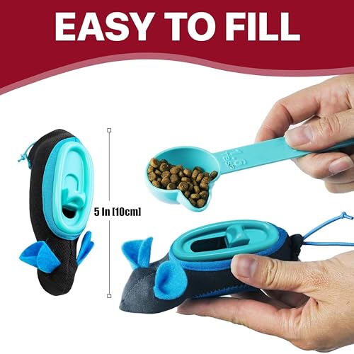 SPOT Doc and Phoebe's Cat Hunting Feeder - Interactive Indoor Slow Feeder & Treat Dispenser Toy, Encourage Natural Instinct to Hunt, Solve Behavioral Problems & Obesity, Set Includes 3 Mice and Scoop