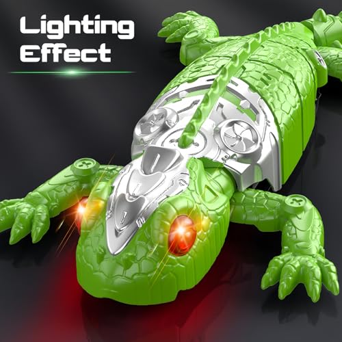 2026 Wall Crawler Gecko, Rechargeable Remote Control Robot Kids Toys, Gecko Wall Climbing Toy for Kids, Birthday, Easter, Christmas & Festival Gifts for Boys, Girls | Wall Climbing Toy with Gift Card for Kids, Boys, Girls, Halloween Toys, Birthday Gift (G