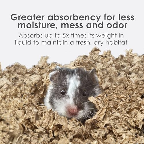 Kaytee Clean & Cozy Natural Paper Bedding, 24.6 Liters | Keeps habitats fresh. Small animal bedding for rabbits, guinea pigs, hamsters. Hamster bedding odor control, 99% dust-free - size: 24.6 Liters