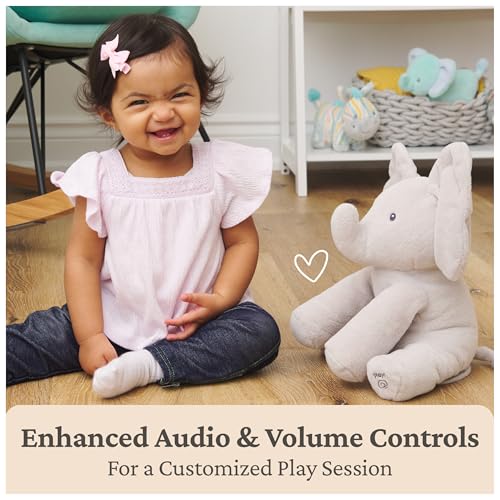 GUND Baby Animated Flappy the Elephant Plush, Singing Stuffed Animal Baby Toy for Ages 0 and Up, Gray, 12" - style: Modern