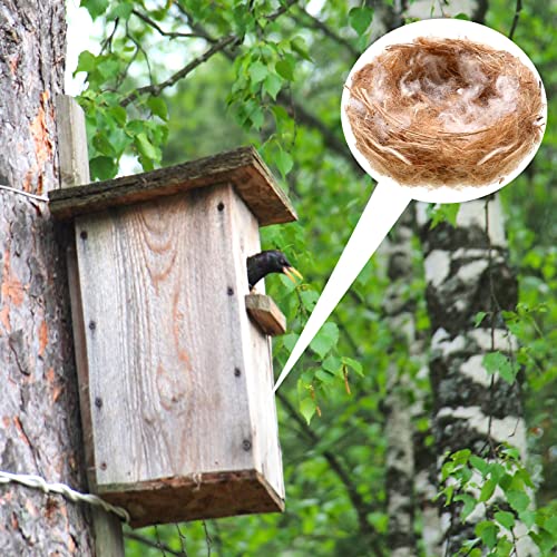 120g/4.23 oz Bird Nesting Materials Mixing Parakeet Nest Material Finch Bird Bedding Hideouts for Canary Coconut for Tree Trunks Cages Garden Yard Home Party Easter Decor