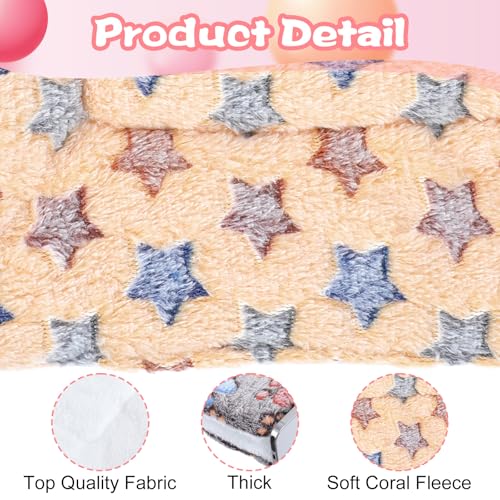 10 Pcs Guinea Pig Mats for Cage Washable, 13 x 10.6 Inch Guinea Pig Fleece Cage Liners, Soft Pet Bedding Pads for Small Animals Like Bunny Hamster Hedgehogs Indoor Use (5 Colors)