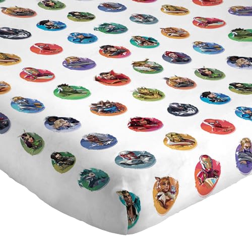 Jay Franco Kids Sheet Set with Fitted, Flat Sheets & Pillow Cover - Ultra-Soft Bedding with Pillowcase for Room Decor, Multi - Marvel Rivals, 3 Piece Twin - color: Multi - Marvel Rivals, size: 3 Piece Twin