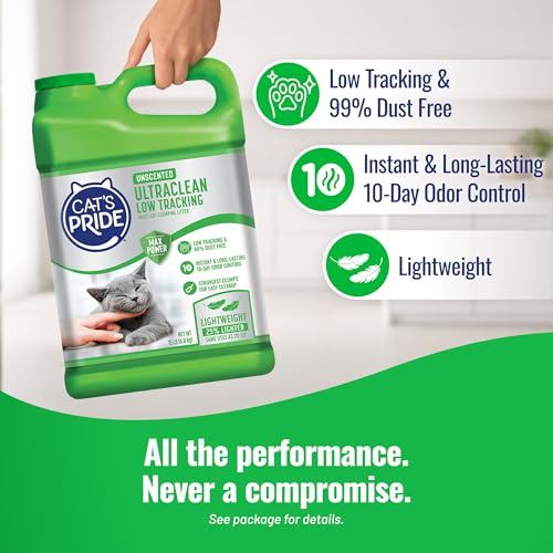 Cat's Pride UltraClean Low Tracking Powerful Clumping Litter Unscented 15lb - size: 15 Pound, style: Unscented Low Tracking