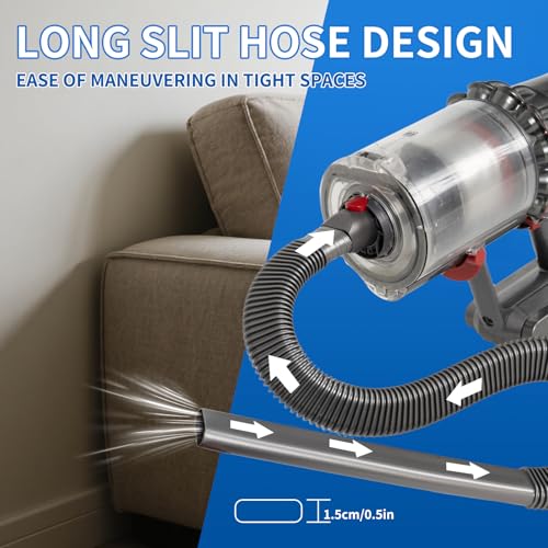 Vacuum Attachment Kit Compatible with Dyson V7 V8 V10 V11 V15 Cleaner | Flexible Extension Hose Mattress Tool Stiff Brush Soft Bristle and Flexible Crevice Tool for Home Cleaning - color: Home Cleaning Kit with Dryer Vent Hose